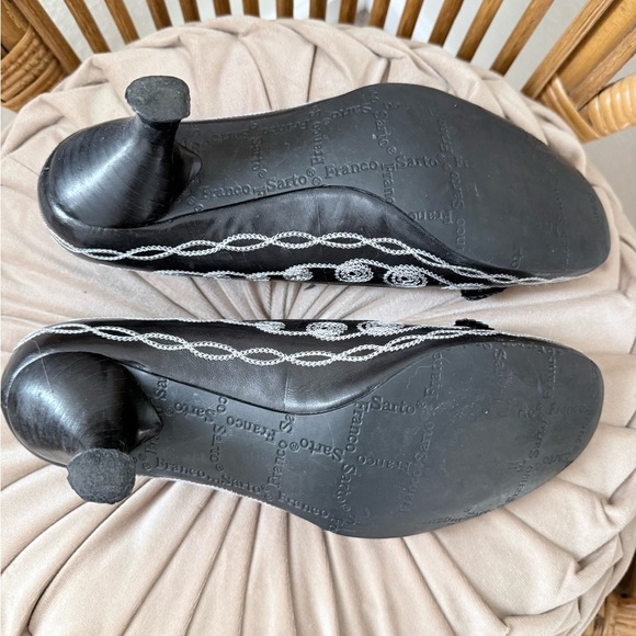 Franco Sarto Embroidered Kitten Heels - Picture 6 of 7